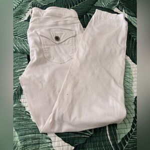 Gap white skinny cargo pants sz 2